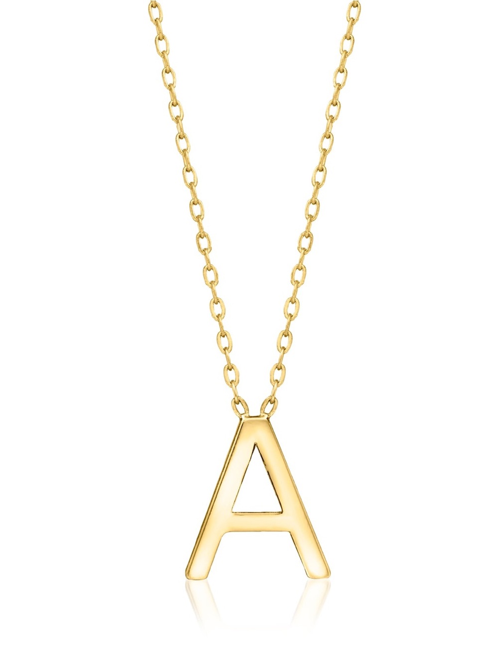 Personalized Gold Letter A Necklace for Women